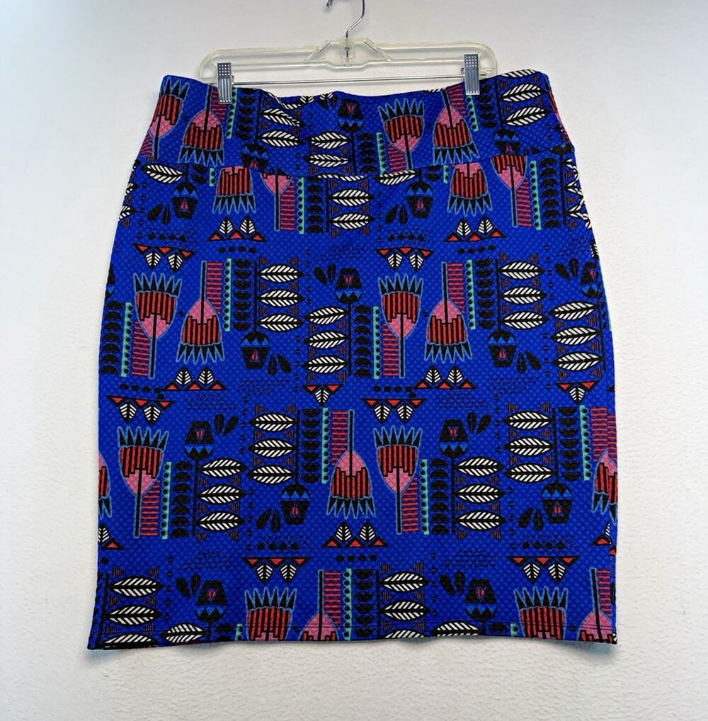 LuLaRoe Women's 3XL Plus High Rise Knit Quilted textured Pencil Skirt features